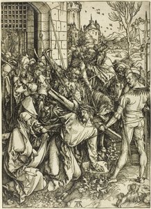 Het dragen van het kruis, uit De Grote Passie door Albrecht Dürer