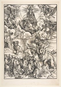 Het Beest met Twee Horens als een Lam, uit De Apocalyps door Albrecht Dürer