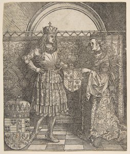 De Verloving van Maria van Bourgondië uit de Triomfboog van Keizer Maximiliaan I, 1515