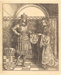 De Verloving van Maximiliaan met Maria van Bourgondië door Albrecht Dürer