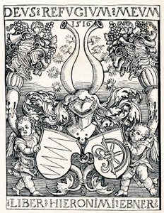 Het ex libris van Jerome Ebner, 1516 1906 door Albrecht Dürer
