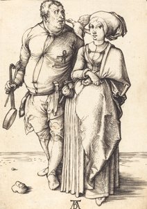 De Kok en Zijn Vrouw, ca. 1496-1497 door Albrecht Dürer