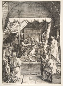 De dood van de Maagd, uit Het Leven van de Maagd, 1510 door Albrecht Dürer