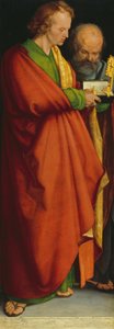 De vier apostelen, de heiligen Johannes en Petrus door Albrecht Dürer