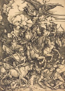 De Vier Ruiters, waarschijnlijk ca. 1496-1498 door Albrecht Dürer