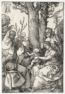 De Heilige Familie met Joachim en Anna