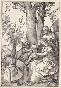 De Heilige Familie met Joachim en Sint Anna door Albrecht Dürer