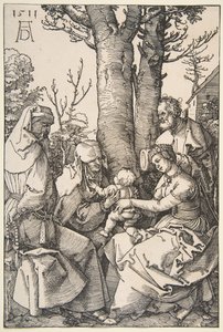 De Heilige Familie met Sint Joachim en Sint Anna door Albrecht Dürer
