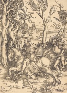 De Ridder te Paard en de Lansquenet door Albrecht Dürer