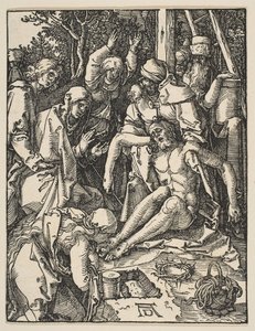 De klaagzang, uit De kleine passie, ca. 1509 door Albrecht Dürer