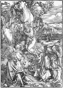 De grote lijdensweg: 2. Christus op de Olijfberg door Albrecht Dürer