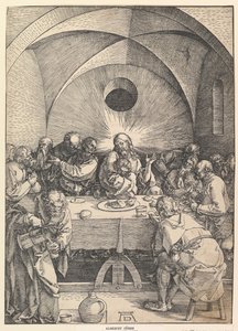 Het Laatste Avondmaal, uit De Grote Passie, 1510 door Albrecht Dürer
