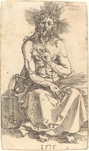 De Man van Smarten Zittend door Albrecht Dürer