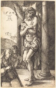 De Man van Smarten Staand bij de Kolom door Albrecht Dürer