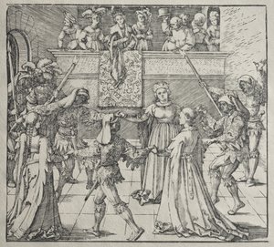 Het Maskerbal door Albrecht Dürer
