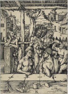 Het mannenbad door Albrecht Dürer