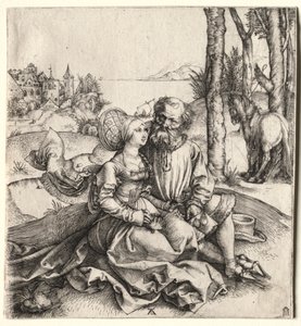 Het Aanbod van Liefde (of het Slecht Gekoppelde Paar) door Albrecht Dürer