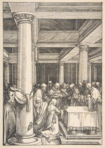 De Presentatie in de Tempel, uit Het Leven van de Maagd, ca. 1505 door Albrecht Dürer