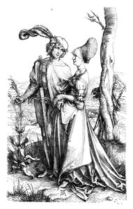 De Promenade, ca. 1498, 1906 door Albrecht Dürer