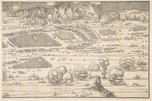 Het beleg van een fort door Albrecht Dürer