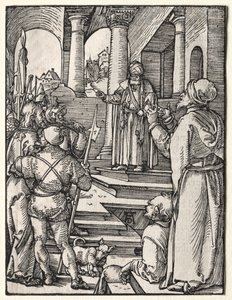 De Kleine Passie: Christus voor Pilatus door Albrecht Dürer