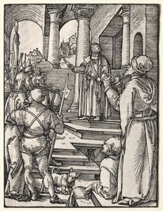 De Kleine Passie: Christus voor Pilatus, ca. 1509-1511 door Albrecht Dürer