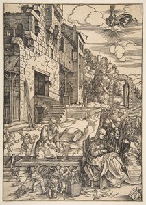 Het Verblijf van de Heilige Familie in Egypte, uit Het Leven van de Maagd, na 1511 door Albrecht Dürer