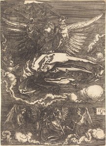 De sudarium vastgehouden door een engel door Albrecht Dürer