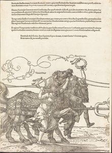 De Triomfwagen van Maximiliaan I (De Grote Triomfwagen) [plaat 5 van 8] door Albrecht Dürer