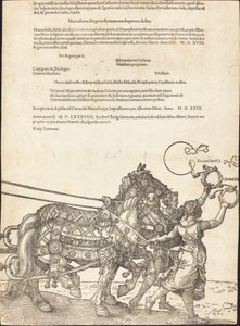 De Triomfwagen van Maximiliaan I (De Grote Triomfwagen) [plaat 8 van 8] door Albrecht Dürer