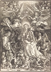 De Maagd Omringd door Veel Engelen door Albrecht Dürer