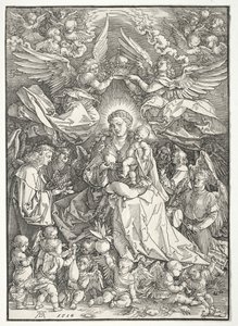 De Maagd omringd door vele engelen, 1518 door Albrecht Dürer