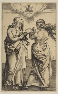 De Maagd en het Kind met het Christuskind en Sint Anna door Albrecht Dürer