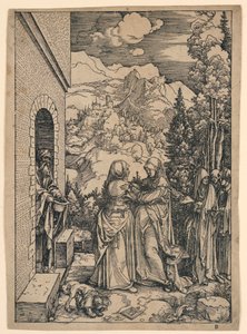 De Visitatie, uit "Het Leven van de Maagd" door Albrecht Dürer