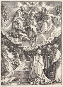 De tenhemelopneming en kroning van de Maagd door Albrecht Dürer