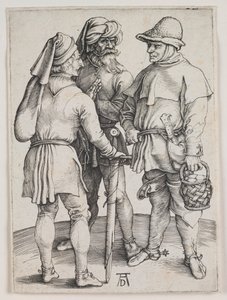 Drie Boeren in Gesprek door Albrecht Dürer