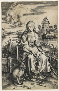 Maagd en Kind met de Aap, ca. 1498 door Albrecht Dürer