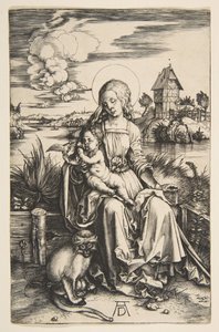 Maagd en Kind met de Aap, ca. 1498 door Albrecht Dürer