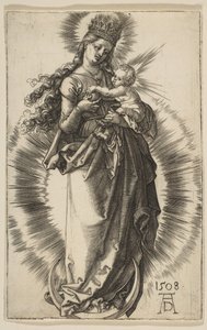 Maagd op een maansikkel met een sterrenkroon door Albrecht Dürer