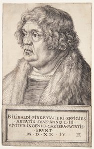 Willibald Pirckheimer door Albrecht Dürer