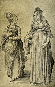 Vrouw uit Neurenberg en Venetiaans door Albrecht Dürer