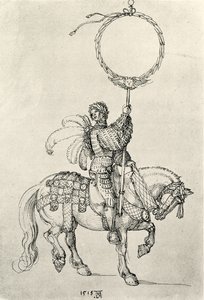 Jonge ruiter als kransdrager door Albrecht Dürer