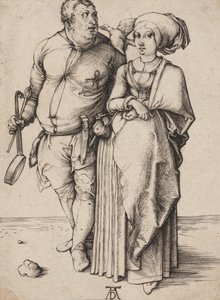 Een kok en zijn vrouw, ca. 1496 (gravure)