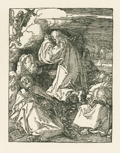 Agonie in de Hof - Christus op de Olijfberg, ca. 1510 (houtsnede) door Albrecht Dürer or Duerer
