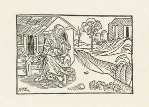 Broeder Claus voor de hut door Albrecht Dürer or Duerer