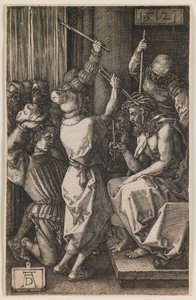 Christus met doornen gekroond, uit de serie "De kleine passie". door Albrecht Dürer or Duerer