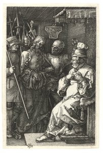 Christus voor Kajafas. 1512 door Albrecht Dürer