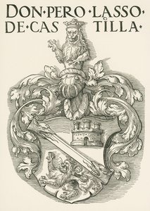 Wapenschild van Don Pedro Lasso de Castilla, ca. 1530 (houtsnede) door Albrecht Dürer or Duerer