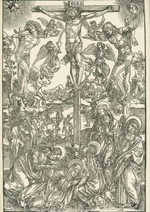 Kruisiging (De Grote Golgotha), ca. 1496-00 (houtsnede) door Albrecht Dürer or Duerer