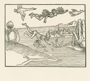 Daedalus en Icarus door Albrecht Dürer or Duerer